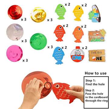 JeVenis Ofishally One Decoration The Big One Banner Gone Fishing Cake Topper Fishing Party Decor Fish Hanging Swirl Decorations The Big One Party Decoration