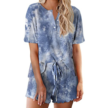 Ekouaer Tie Dye Pajamas Set - Ultra-Soft Women's Loungewear for Comfortable Sleep