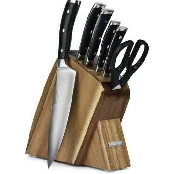 Wusthof Classic Ikon Knife Set with Acacia Block