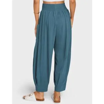 TARSE Women's Linen Palazzo Pants - Versatile Comfort & Style