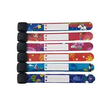 ID Safety Wristbands Infobands Bracelets for Kids Child Travel Event Field Trip, Outdoor Activity, R...