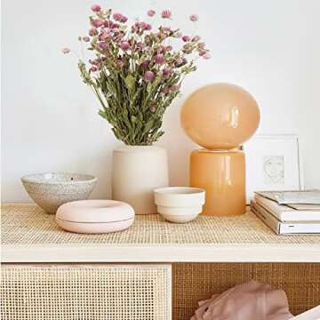 CISDUEO Dried Flower Pink Globe Amaranth Dried Flowers Bundles Natural Dried Flowers Bouquet for Wedding Table Vase Decor Boho DIY Wreath Floral Home Office Party Garden Decoration