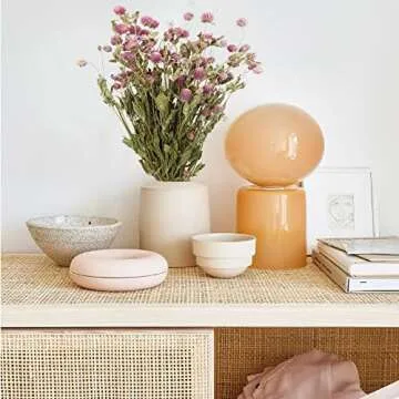 CISDUEO Dried Flower Pink Globe Amaranth Dried Flowers Bundles Natural Dried Flowers Bouquet for Wedding Table Vase Decor Boho DIY Wreath Floral Home Office Party Garden Decoration