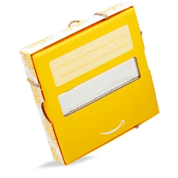 Amazon.com Gift Card in a Yellow Swirl Box