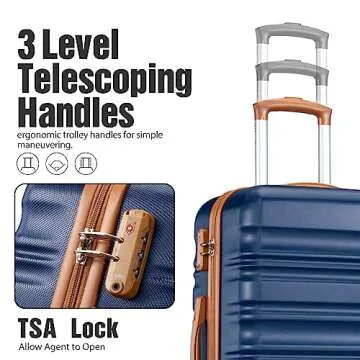 LONG VACATION 6-Piece Luggage Set with Spinner Wheels