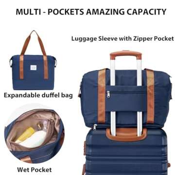 LONG VACATION 6-Piece Luggage Set with Spinner Wheels