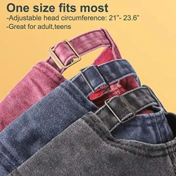 MEINICY 3 Pack Washed Plain Baseball Cap, Retro Adjustable Dad Hats Gift for Men/Women,Unstructured/Cotton