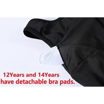 Stylish Athletic Girls' One Piece Swimsuit with Padding