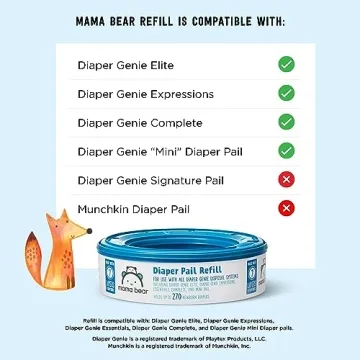 Mama Bear Diaper Pail Refills - 1080 Count, Unscented