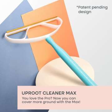 Uproot Cleaner Max Dog Hair Remover for Car & Carpet Rake for Pet Hair Removal - Like The Uproot Cleaner Pro Pet Hair Remover, but 2X Bigger & Faster - Easy Cat Hair Remover for Large Fabrics & Rugs