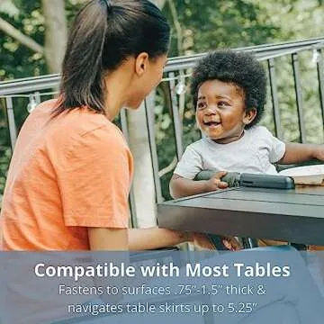 Chicco FastLock® Hook-On High Chair, Portable High Chair for Babies and Toddlers, Sets up in Seconds | Black/Black