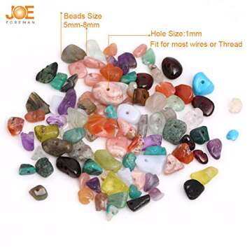 6-8mm Rose Quartz Beads Natural Stone Gravel Gemstone Chips Beads Wholesale Loose Beads for Jewelry Making Freeform Pink 34" JOE FOREMAN