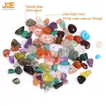 6-8mm Rose Quartz Beads Natural Stone Gravel Gemstone Chips Beads Wholesale Loose Beads for Jewelry Making Freeform Pink 34" JOE FOREMAN