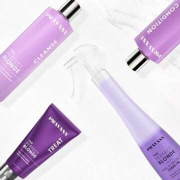 Pravana The Perfect Blonde Seal & Protect Leave-In Conditioner | Neutralizes Brassy, Yellow Tones | For Color-Treated Hair | Detangles, Protects, Moisturizes Strands | 10.1 Fl Oz