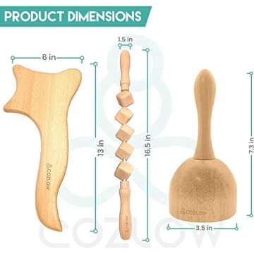 COZLOW 3-in-1 Wood Therapy Massage Tools for Body Shaping