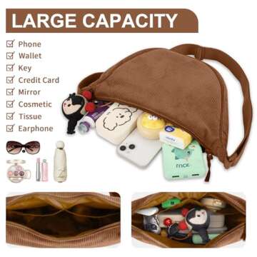 Corduroy Crossbody Bag for Stylish Everyday Use