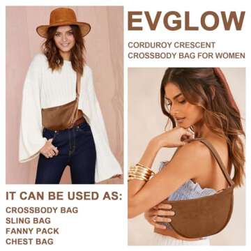 Corduroy Crossbody Bag for Stylish Everyday Use