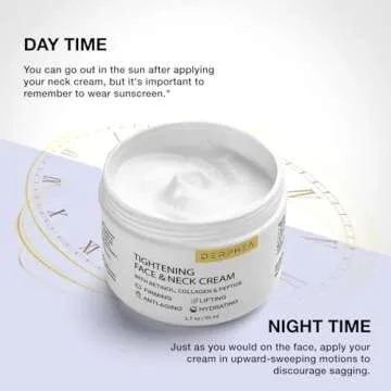 DERPHEA Neck Tightening Cream, Neck Cream, Face Firming Cream For Tightening & Firming Skin, Fine lines, Loose & Sagging Skin On Face, Neck, Or Other Skin Areas(1.7 OZ)