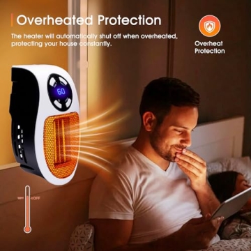 500W Portable Plug-in Electric Space Heater