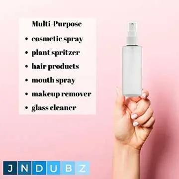 JND Plastic Spray Bottle Fine Mist 4 Oz – Refillable, Reusable, Portable Sprayer, Travel Size, Leak Proof for Household Use, Essential Oil, Cleaning Solution and Perfume (2 Pack, 120 ml)…