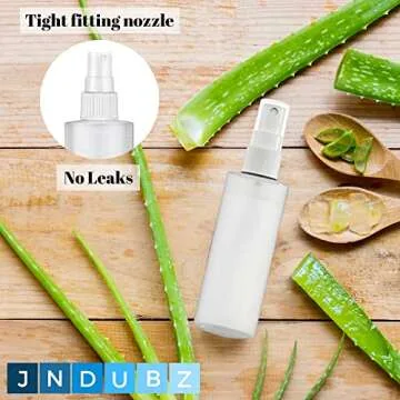 JND Plastic Spray Bottle Fine Mist 4 Oz – Refillable, Reusable, Portable Sprayer, Travel Size, Leak Proof for Household Use, Essential Oil, Cleaning Solution and Perfume (2 Pack, 120 ml)…