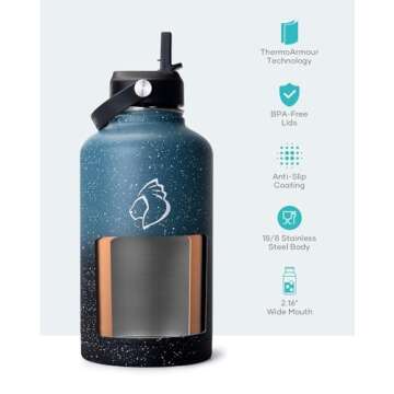 BUZIO 64oz Insulated Water Bottle for All-Day Hydration