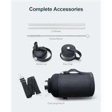 BUZIO 64oz Insulated Water Bottle for All-Day Hydration