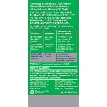 Opti-Free Puremoist Multi-Purpose Contact Lens Cleaning and Disinfecting Solution with Lens Case, 2 Fl Oz (Pack of 1)