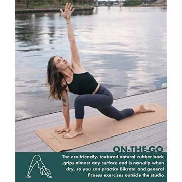 GURUS Sweat Proof Durable Cork Yoga Mat Thick Non Slip Exercise Mat for Home Workout (Cork Yoga Mat)