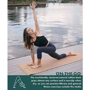 GURUS Sweat Proof Durable Cork Yoga Mat Thick Non Slip Exercise Mat for Home Workout (Cork Yoga Mat)