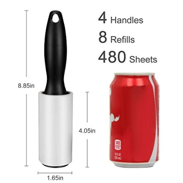 480 Sheet Extra Sticky Lint Roller for Pet Hair Removal