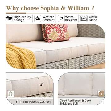 Sophia & William 5-Piece All-Weather Patio Furniture Set