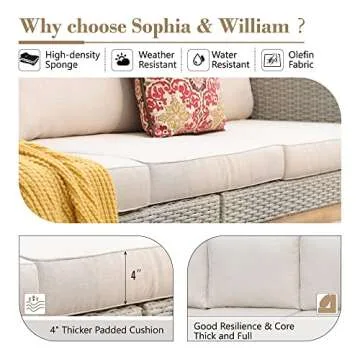 Sophia & William 5-Piece All-Weather Patio Furniture Set