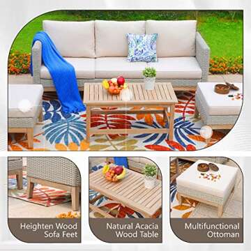 Sophia & William 5-Piece All-Weather Patio Furniture Set