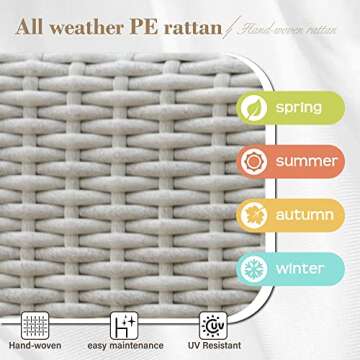 Sophia & William 5-Piece All-Weather Patio Furniture Set