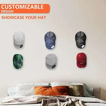 CANRAY Hat Hooks - Adhesive Hat Rack for Caps 10-Pack