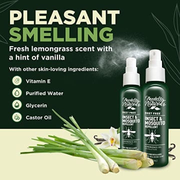 Deet-Free Insect Repellent Pack of 2 (4 oz) - Natural and Safe