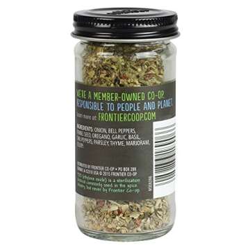 Frontier Co-op Pizza Seasoning, 1.04-Ounce Jar, Featuring Bell Pepper, Fennel Seed & Oregano, Great ...