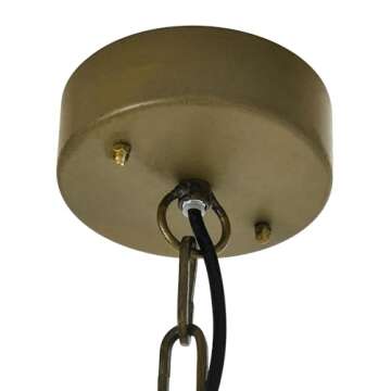 Creative Co-Op Faded Blue Wood Bead Chandelier