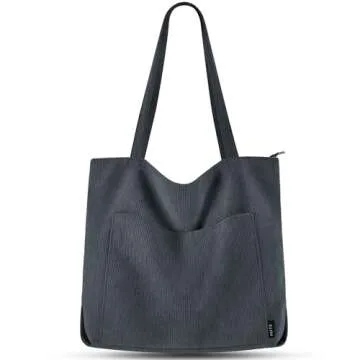 Prite Corduroy Tote Bag - Spacious and Stylish for Women