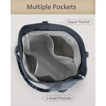 Prite Corduroy Tote Bag - Spacious and Stylish for Women