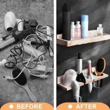 FANGSUN Wall Mount Hair Tool Organizer for All Hair Tools