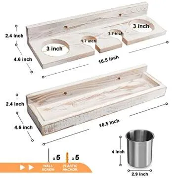 FANGSUN Wall Mount Hair Tool Organizer for All Hair Tools