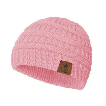 Zando Baby Beanies for Girls - Warm Knit Winter Caps