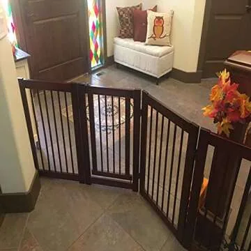 Giantex Wooden Pet Gate with Door - Safety and Style