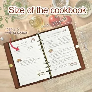 GoShambar Blank Recipe Book To Write In Your Own Recipes, Leather Recipe Notebook, Recipe Journal Hold 150 Recipes(Long Recipes & Short Recipes) (Brown)