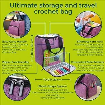 Craftwiz Ultimate Beginner Crochet Kit for Adults and Kids – Learn to Crochet with Complete Starter Set – Includes 20 Yarn Skeins, 9 Hooks, and Crochet Book