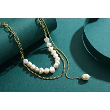 Layered Pearl Necklace for Women - Fashionable Brilliance