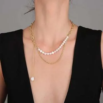 Layered Pearl Necklace for Women - Fashionable Brilliance