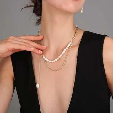Layered Pearl Necklace for Women - Fashionable Brilliance